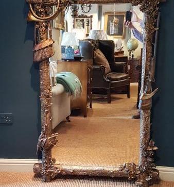 Superb Victorian Shooting Themed Gilt Mirror