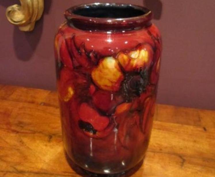 Moorcroft Flambe Anemone & Poppy Exhibition Vase - Image 1