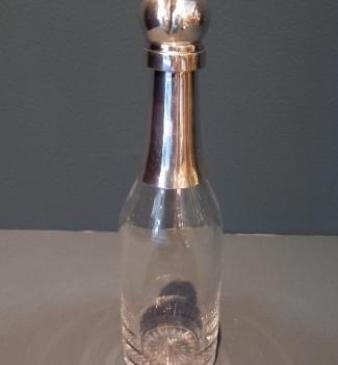 Superb Mid Victorian Silver Champagne Bottle Decanter 