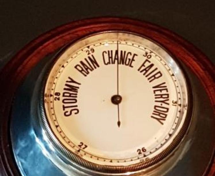 Edwardian Silver Barometer Paperweight - Image 4