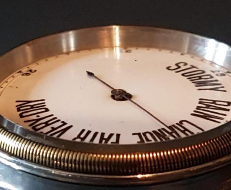 Edwardian Silver Barometer Paperweight - Image 5