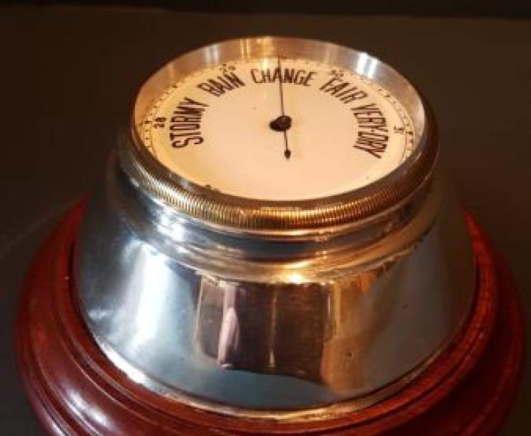 Edwardian Silver Barometer Paperweight - Image 7