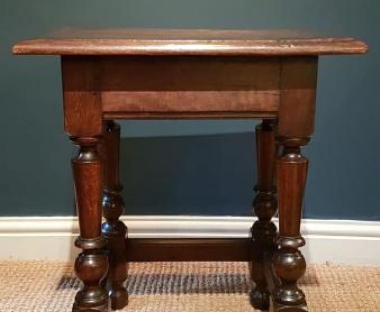 George I Style Oak Joint Stool - Image 1