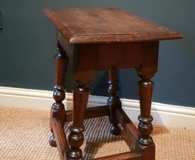 George I Style Oak Joint Stool - Image 2