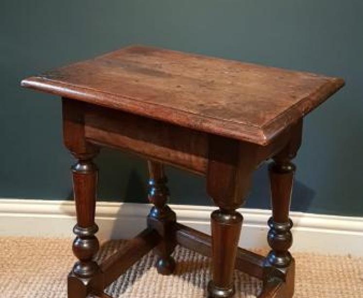 George I Style Oak Joint Stool - Image 3