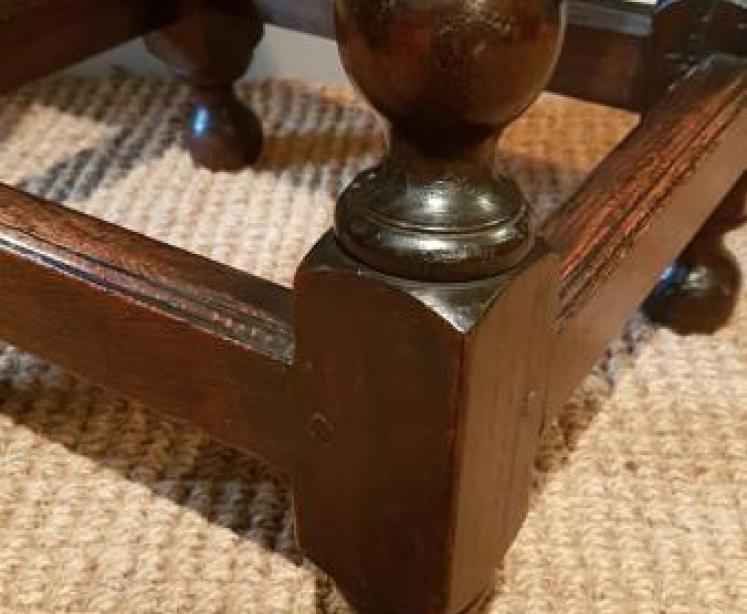 George I Style Oak Joint Stool - Image 4