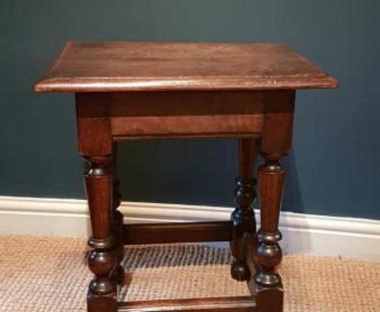 George I Style Oak Joint Stool - Image 6
