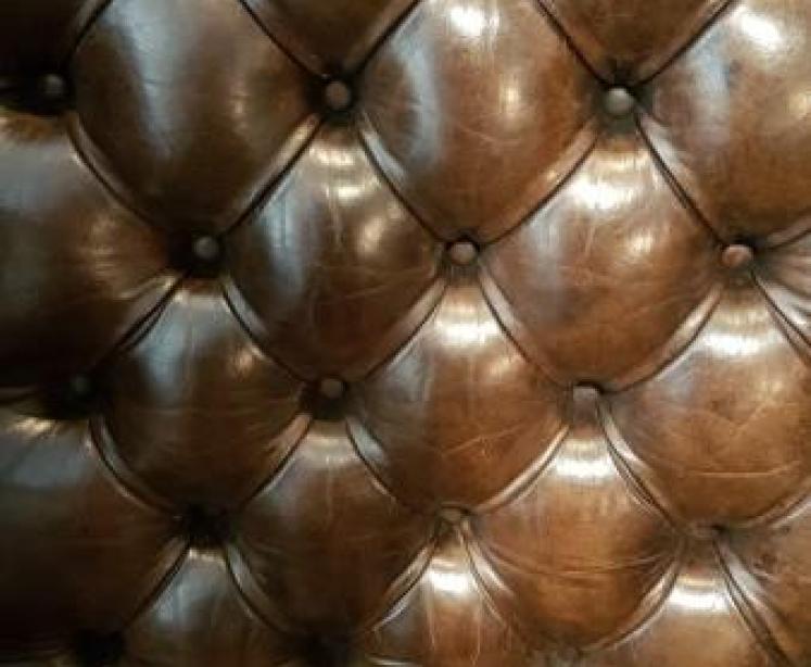  Edwardian Wing Chair with Original Hide Upholstery - Image 7