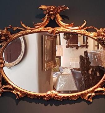 Victorian Timber Gilt Oval Mirror