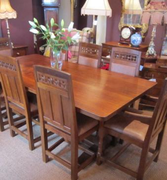 Superb Oak 'Lizardman' Dining Room Suite