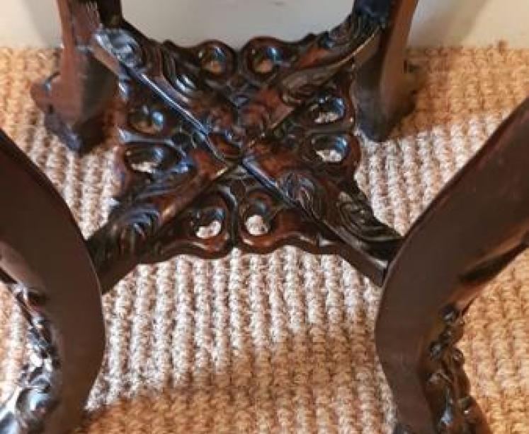 Victorian Carved Rosewood Plant Stand - Image 4