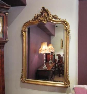 Impressive Early Victorian Timber Gilt Wall Mirror