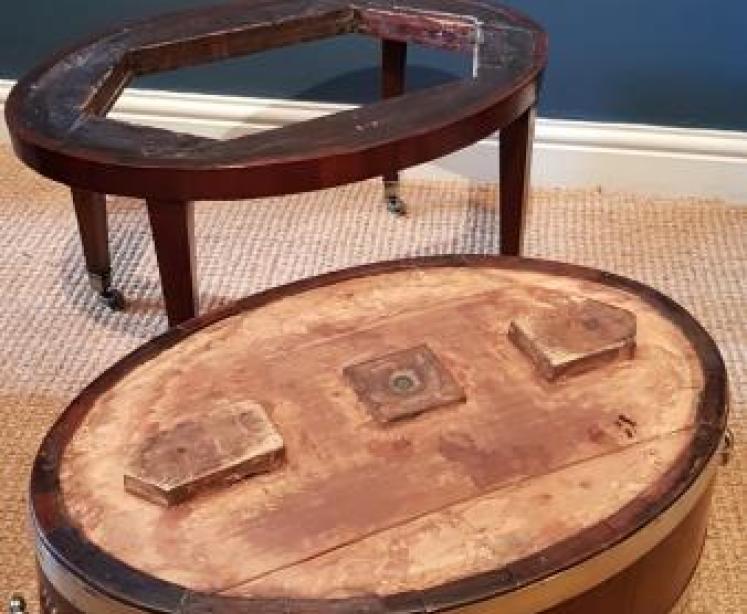 George III Brass Bound Mahogany Wine Cooler - Image 2