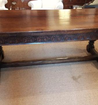Superb Extending Oak Refectory Table