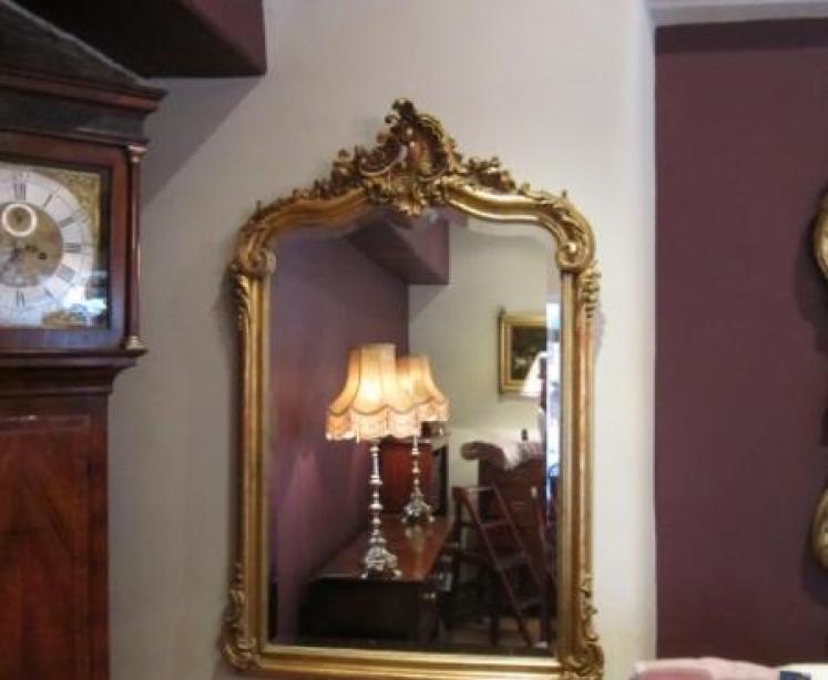 Impressive Early Victorian Timber Gilt Wall Mirror - Image 5