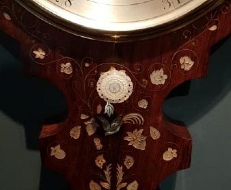 Fine Quality Inlaid Rosewood Banjo Barometer - Image 6