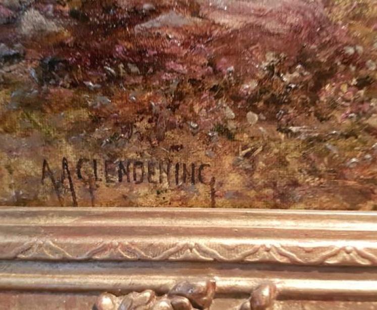 Fine Victorian Oil on Canvas by Alfred Glendening Senior - Image 4