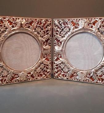 Superb Victorian Silver Double Photo Frame