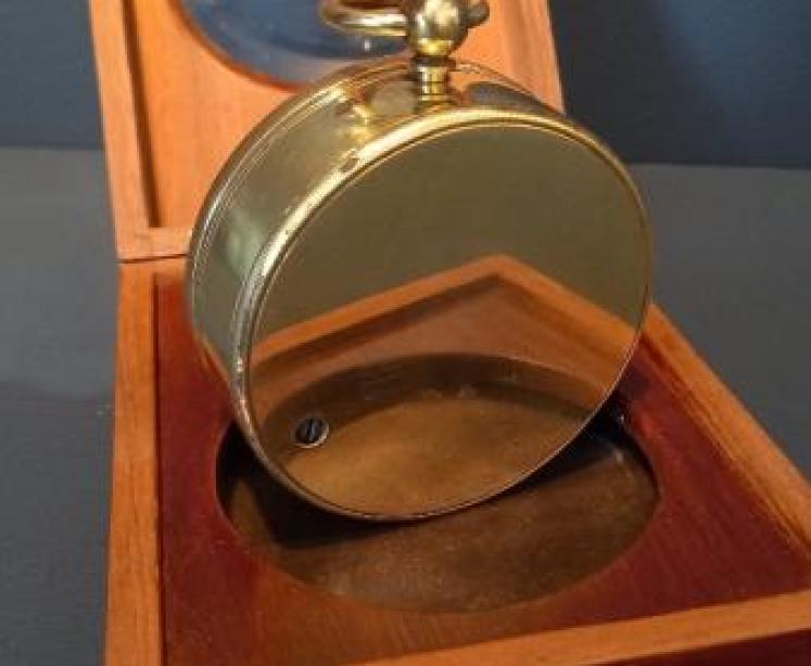 Antique Campaign Marine Barometer in Presentation Case - Image 3