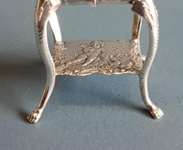 Victorian Silver Miniature Table Stamp Box - Image 1