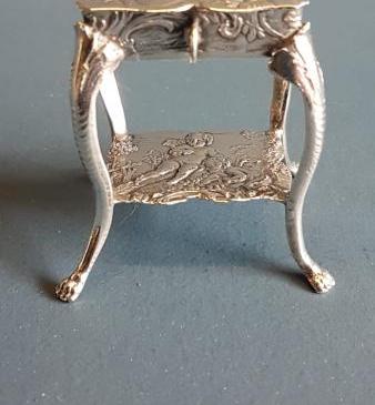 Victorian Silver Miniature Table Stamp Box