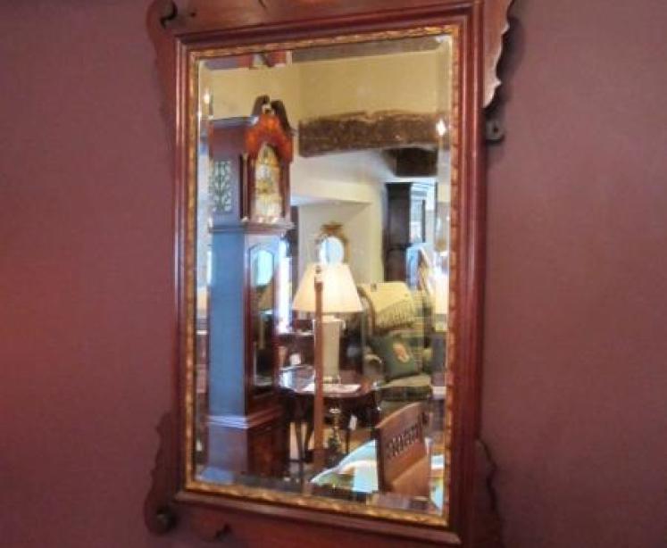 High Quality George III Style Sheraton Inlaid Mirror - Image 1