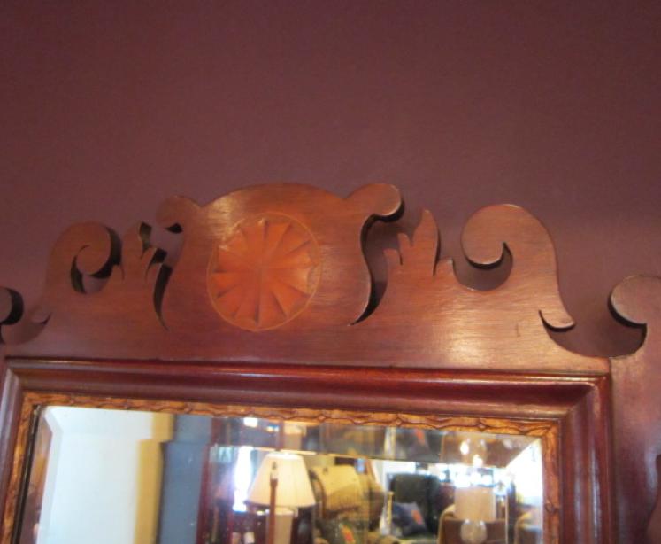 High Quality George III Style Sheraton Inlaid Mirror - Image 2