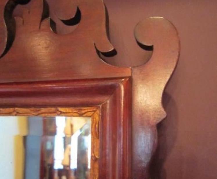 High Quality George III Style Sheraton Inlaid Mirror - Image 4