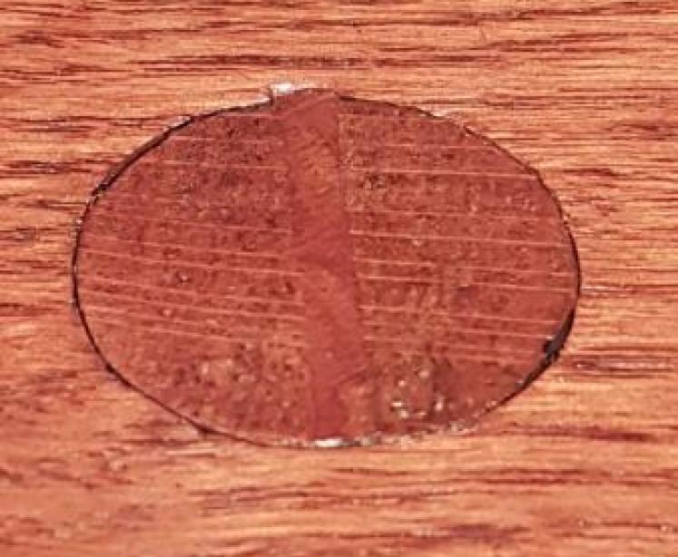 Small Original Mouseman Adzed Oak Stool - Image 4