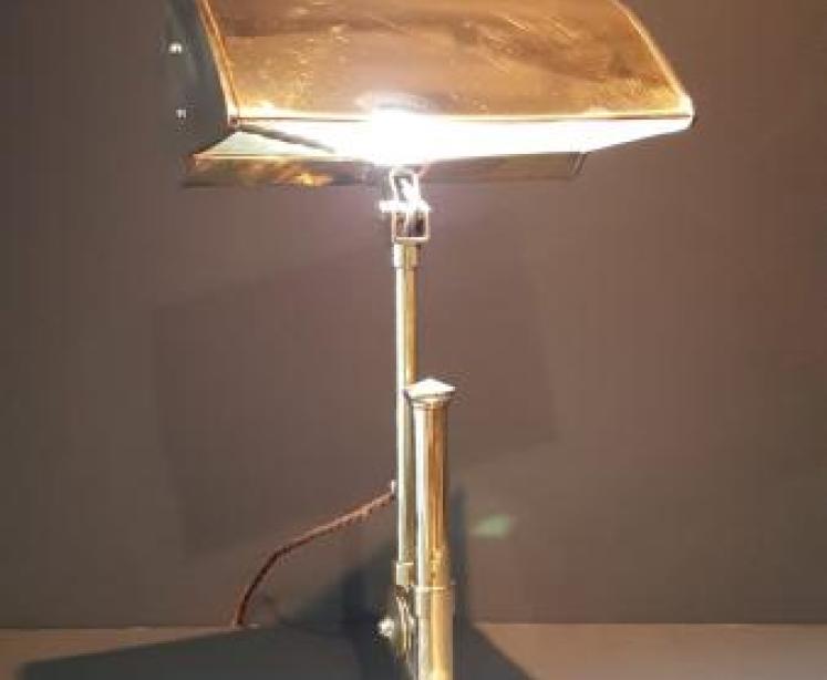 Edwardian Solid Brass Adjustable Desk Lamp - Image 2