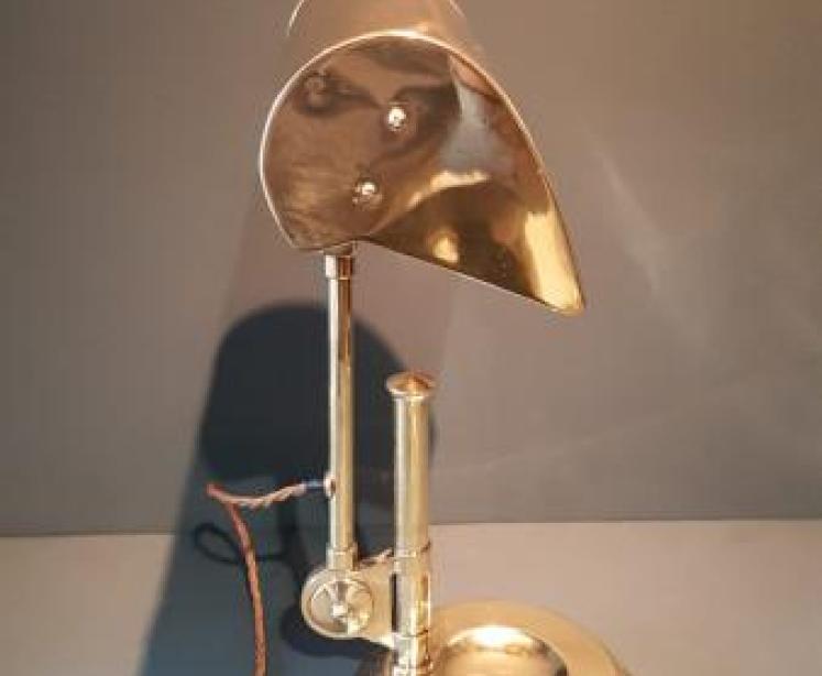 Edwardian Solid Brass Adjustable Desk Lamp - Image 3