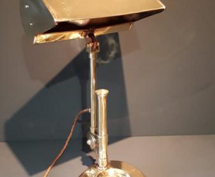 Edwardian Solid Brass Adjustable Desk Lamp - Image 4
