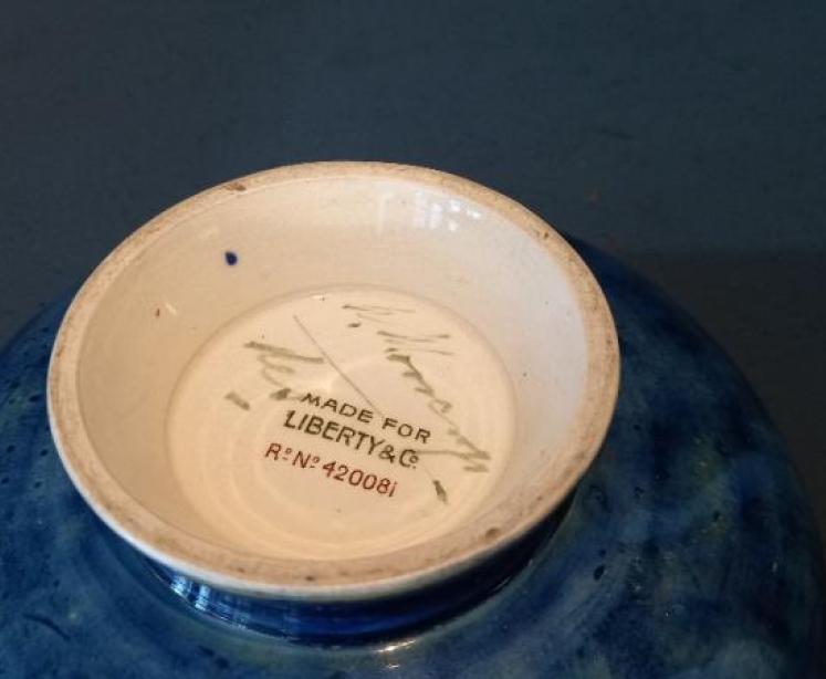 Moorcroft Claremont for Liberty Pedestal Bowl - Image 6