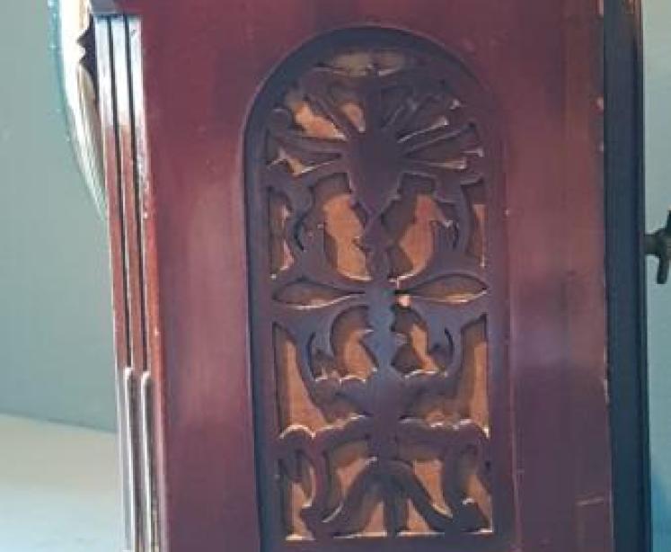 Edwardian Mahogany 8 Day Chiming Mantel Clock - Image 7