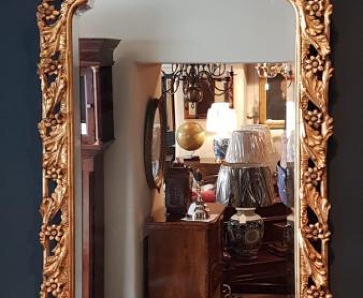 Imposing 1920s Timber Gilt Mirror - Image 1