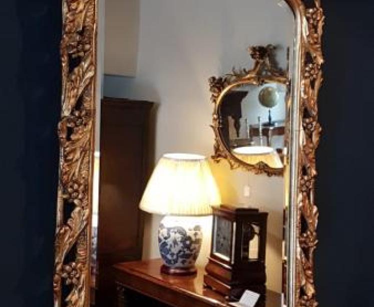 Imposing 1920s Timber Gilt Mirror - Image 3
