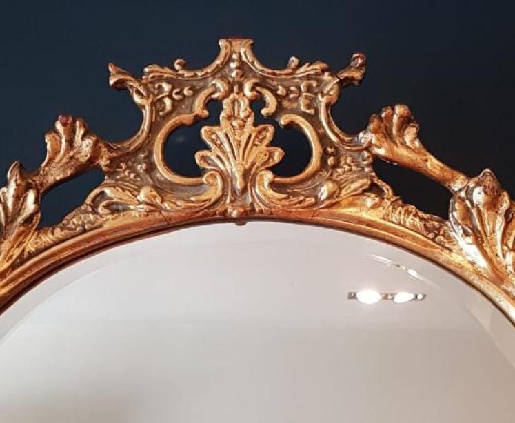 Imposing 1920s Timber Gilt Mirror - Image 4