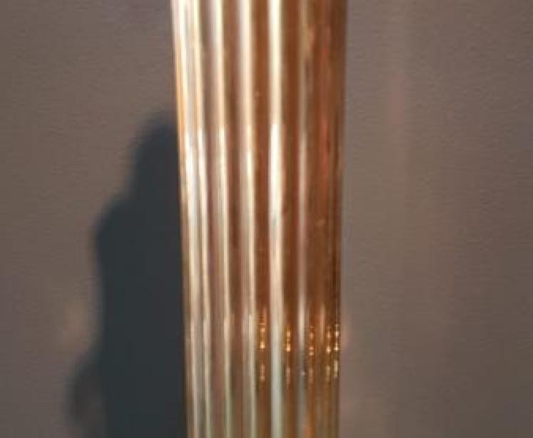 Edwardian Solid Brass Corinthian Column Table Lamp - Image 5