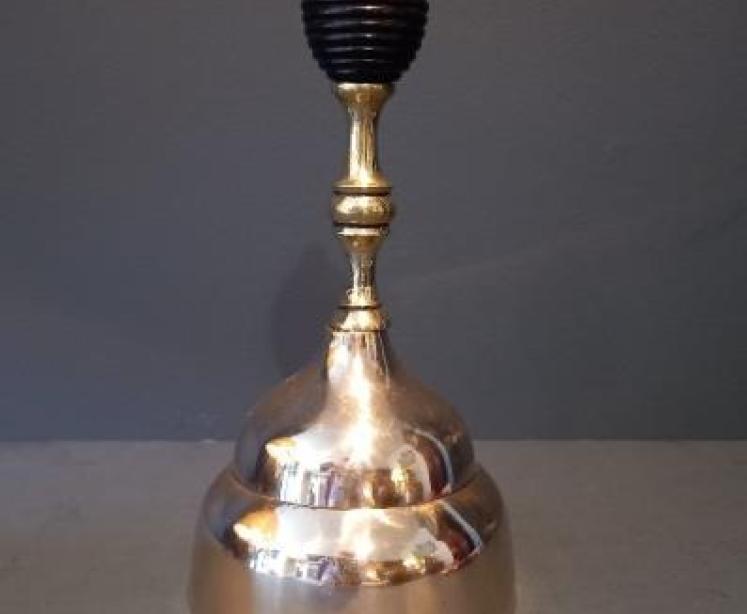 Large Antique Bronze Table Bell - Image 1
