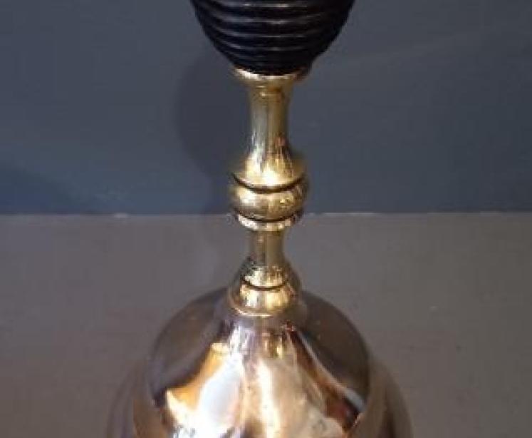 Large Antique Bronze Table Bell - Image 5