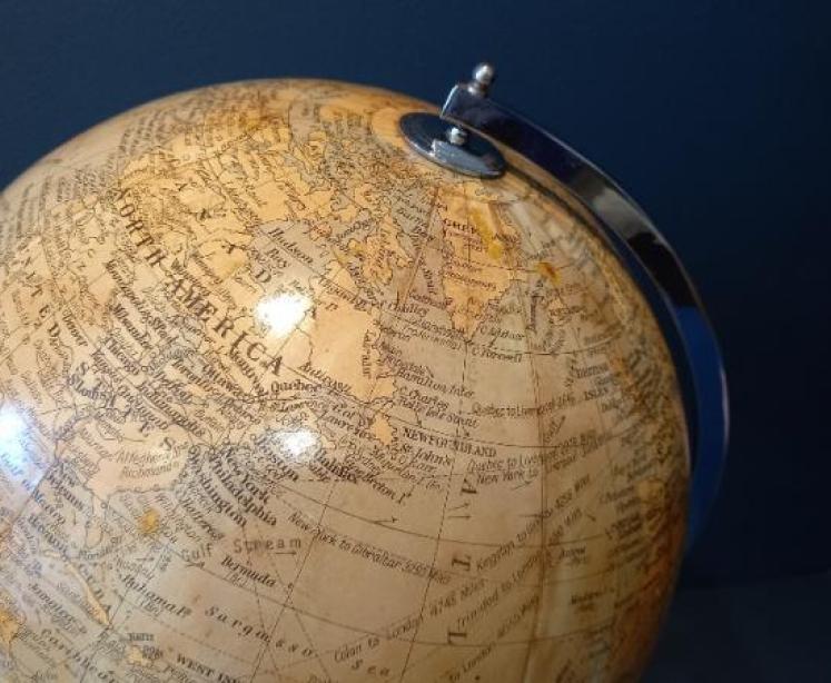 Antique Papier Mache 10" Terrestrial Globe - Image 6