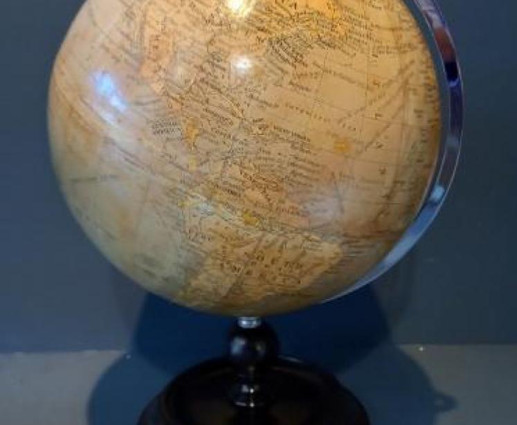 Antique Papier Mache 10" Terrestrial Globe - Image 7