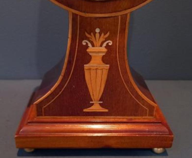 Antique Sheraton Inlaid Vase Decoration Mantel Clock - Image 3