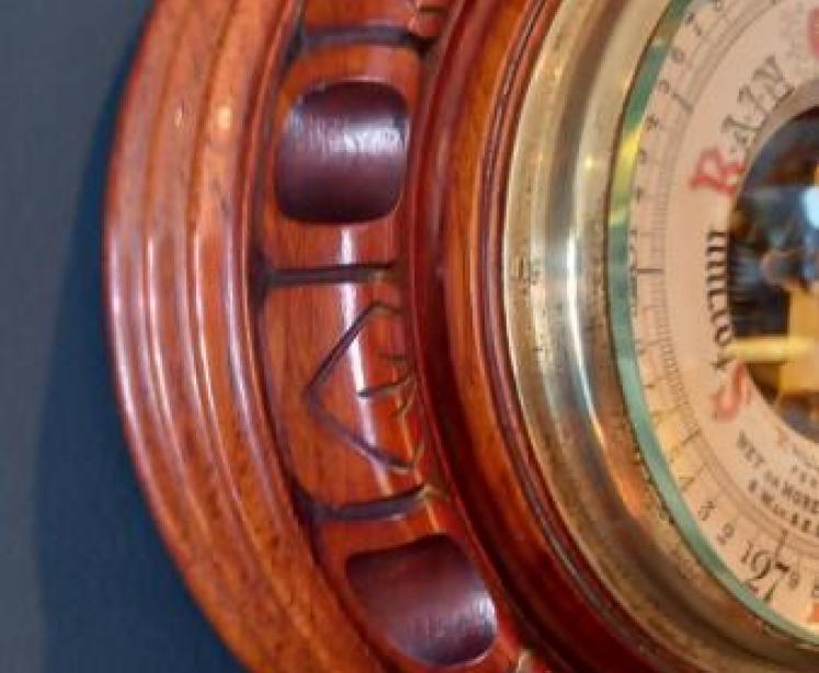 Superb Mid Victorian Walnut Skeletonised Barometer - Image 4