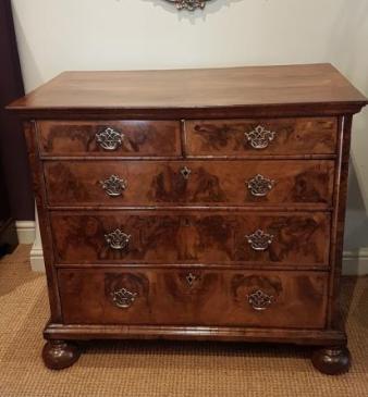 George I Walnut Chest of Drawers