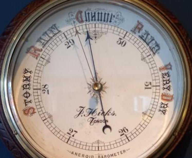 Mid Victorian Porcelain Dial Hicks of London Barometer - Image 2