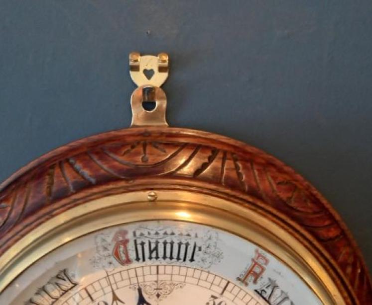 Mid Victorian Porcelain Dial Hicks of London Barometer - Image 4