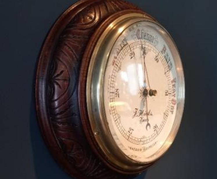 Mid Victorian Porcelain Dial Hicks of London Barometer - Image 7