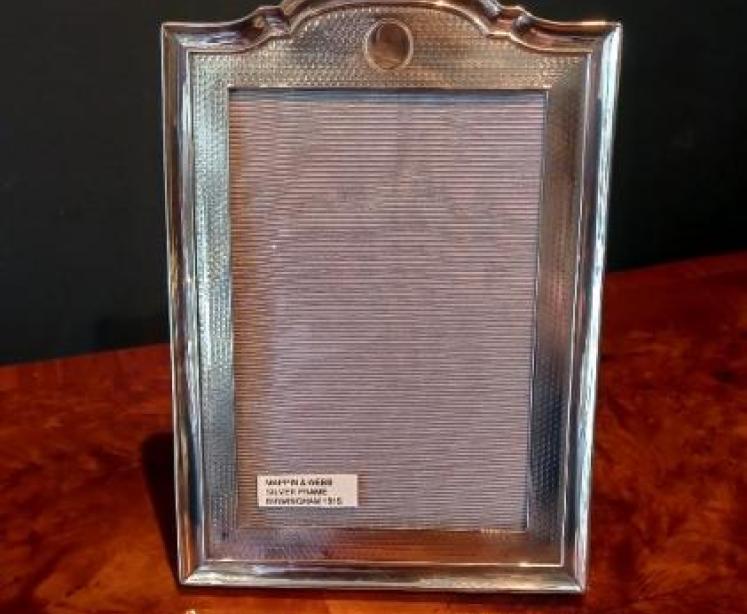 Fine George V Period Silver Engine Turned Photo Frame - Image 1
