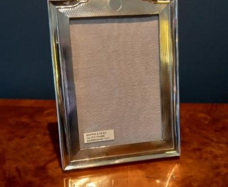 Fine George V Period Silver Engine Turned Photo Frame - Image 2